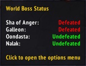 Аддон World Boss Status для WoW 7.3.0